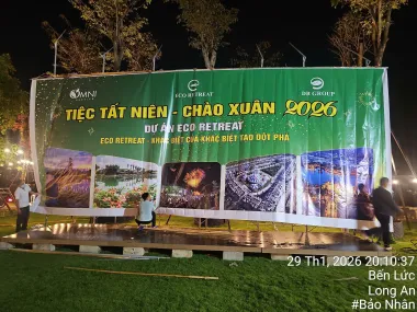 Thiết Kế, In Ấn, Thi Công Lắp Đặt Backdrop Chuyên Nghiệp – Dự Án ECO RETREAT