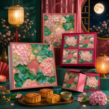 COMBO Túi Hộp Trung Thu 4 Bánh - Hàng Sẵn Tại Xưởng