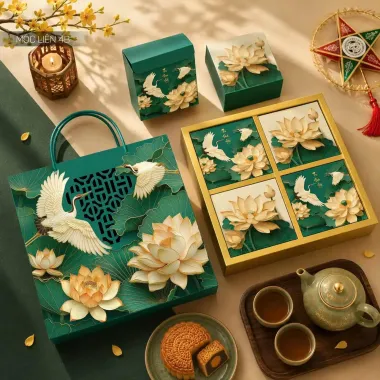 COMBO Túi Hộp Trung Thu 4 Bánh - Hàng Sẵn Tại Xưởng