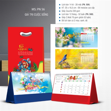 Lịch Để Bàn Tam Giác In Ấn Theo Yêu Cầu – Bộ Lịch Quà Tặng Doanh Nghiệp Cao Cấp